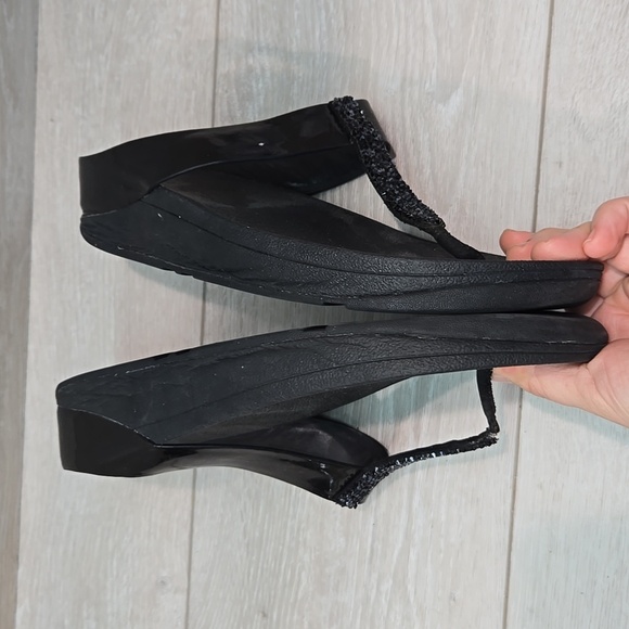 Fitflop Women's T Strap Wedge Sandals Shoes Sz 9 - Picture 5 of 9